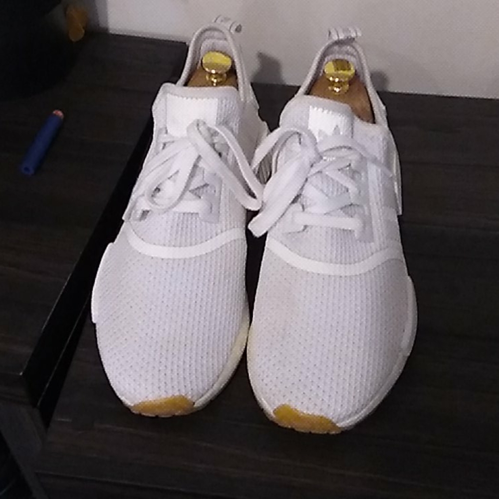 Adidas nmd white/gun bottom
